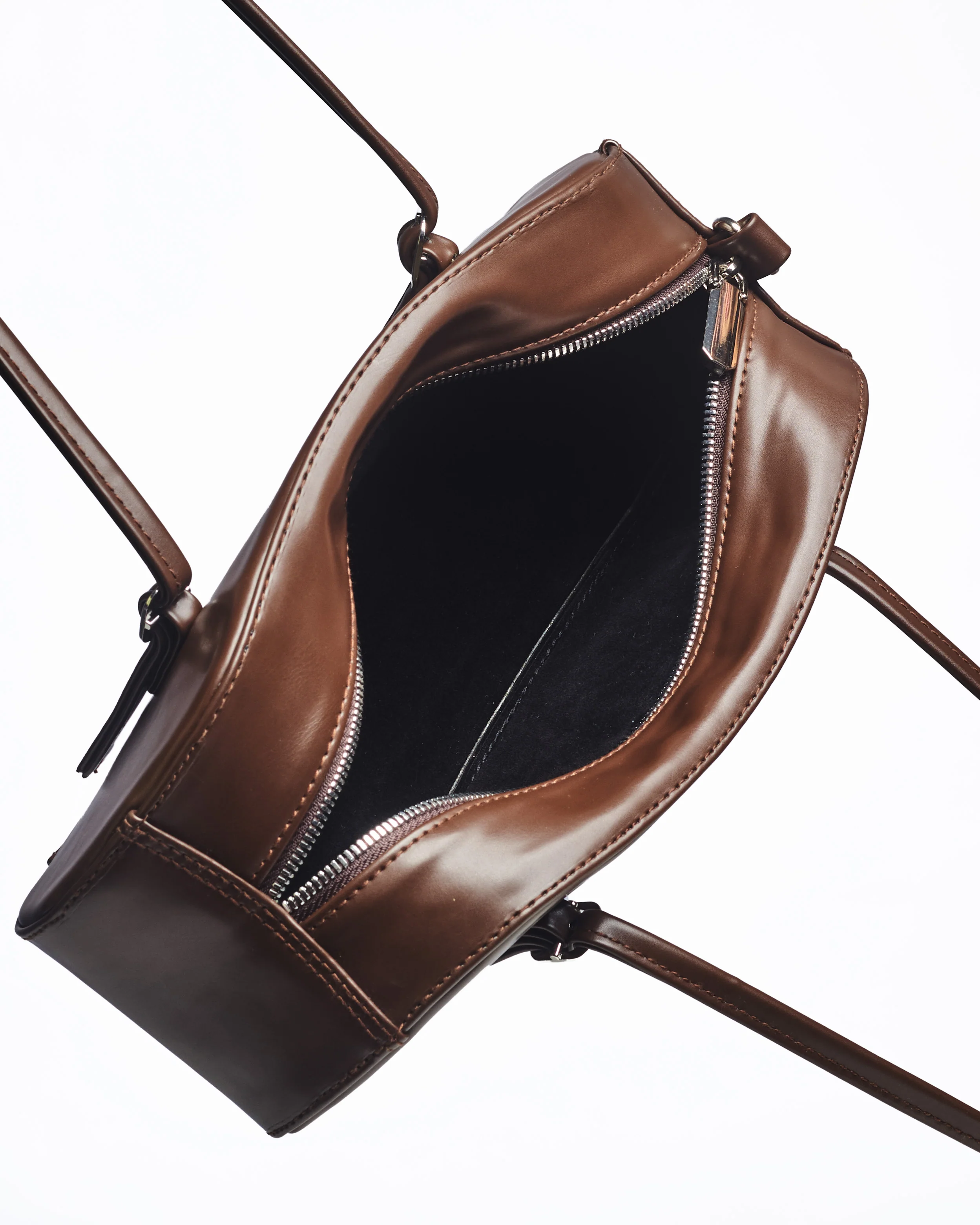 Baguette Bag in Burgundy (Patent) - Image 3