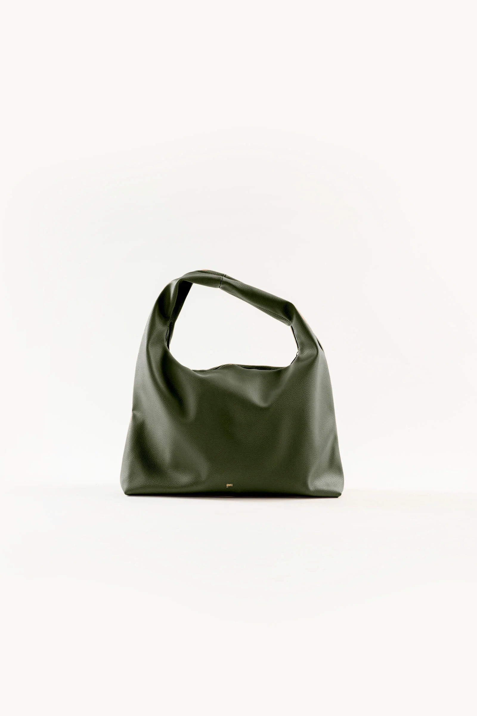 Large Hobo Bag in Moss (Heavy Pebbled) - Image 3