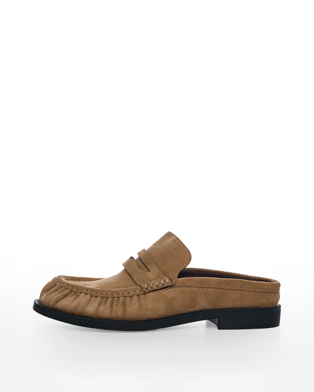 Loafer Mules in Suede Chai - Image 3