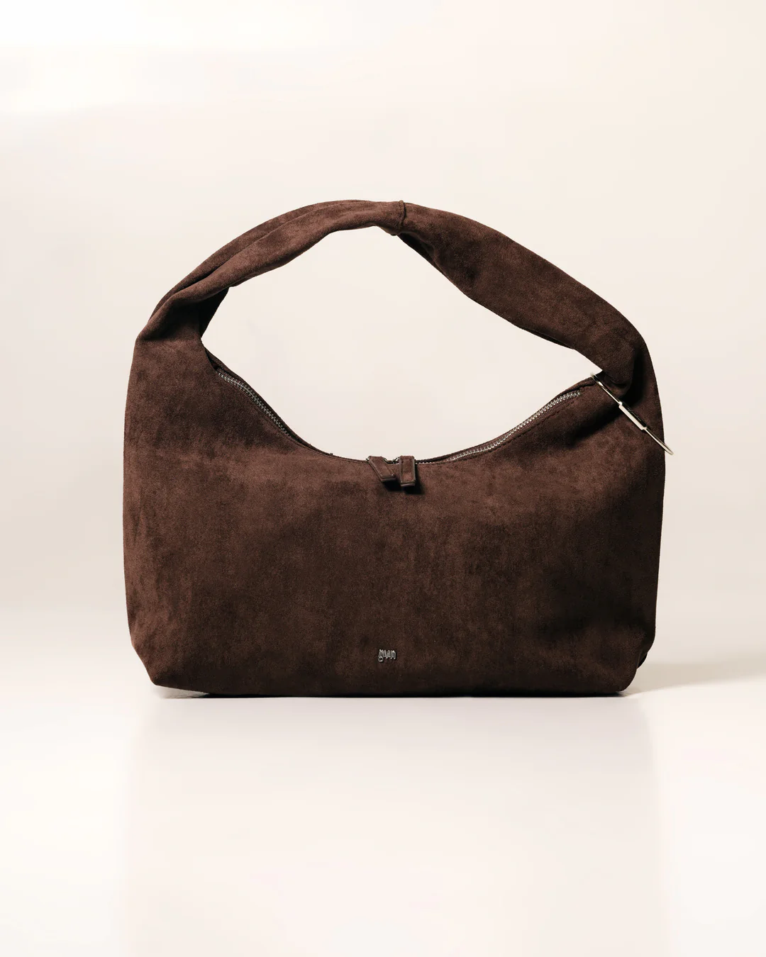 Medium Hobo Bag in Suede Cocoa - Image 3