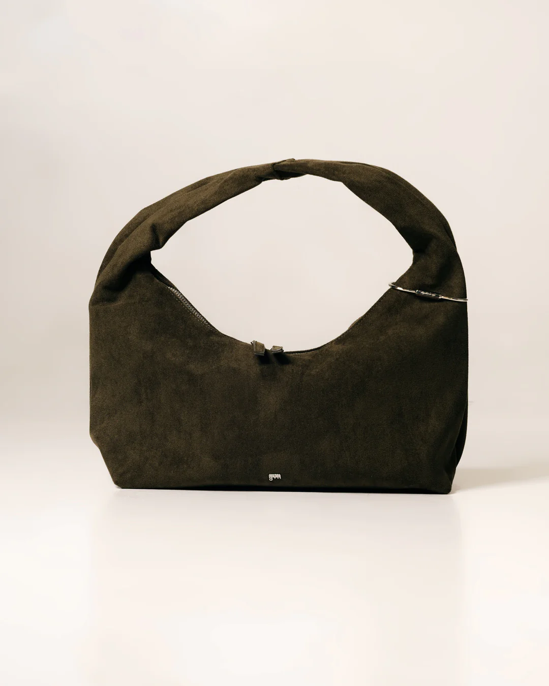[ON HAND] Midi Hobo Bag in Suede Moss - Image 3